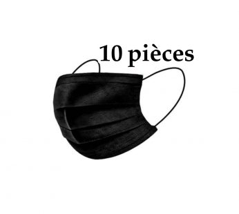 Masque De Visage 10 Pieces Noir