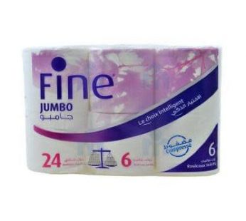 Fine Jumbo Papier Toilet 6 Pieces