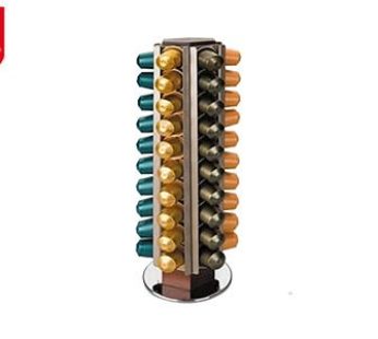 Support Porte Dosettes En Bambou /60 Capsules Nespresso