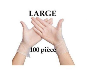 Gants Vinyl Gloves – Large – 100 Pieces