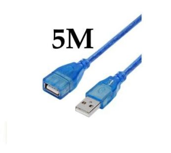 USB Extension Cable Male To Female Fast Speed Blue 5m