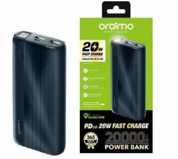 oraimo  power  bank. 20000   (20w)