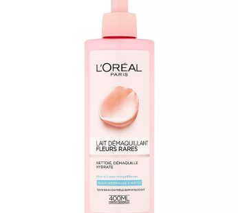 L’Oréal Lait démaquillant fleurs rares nettoie démaquillant hydrate peaux normales à mixtes 400ml