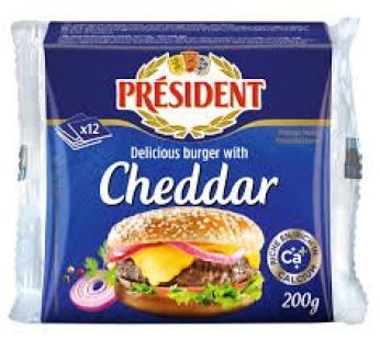 président delicious burger with cheddar 200g