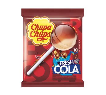 chupa chips fresh cola 10 lollipops 120g