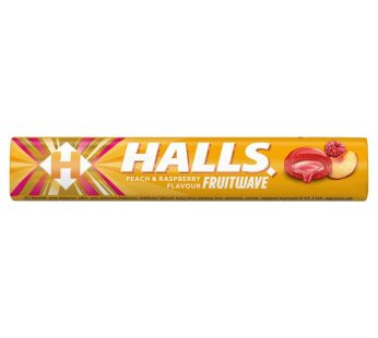 HALLS. Peach raspberry Flavour fruitwave  45g