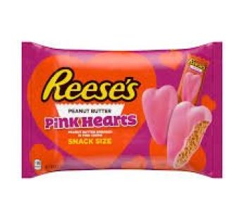 reeses  peanut butter pinkhearts snack size 272g