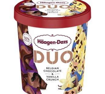 haagen dazs glace duo chocolat et vanille Crunch  460ml