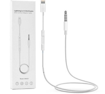 lightning to 3.5 aux audio wire control adapter cable iPhone