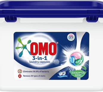 omo 3-in- 1    _  15 capsules  machine lavé